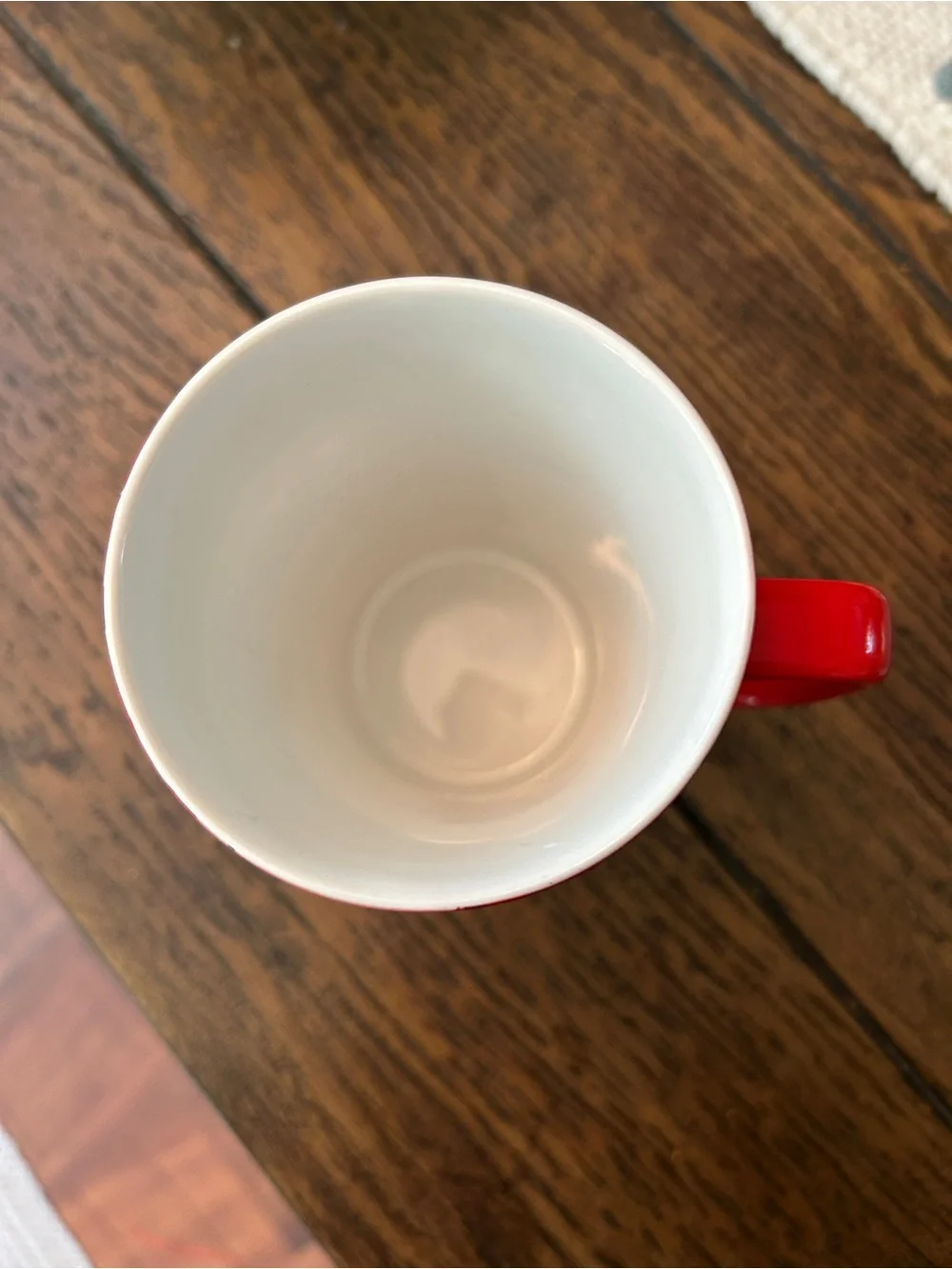 Starbucks Red Ceramic Mug with Green Siren Logo 2014